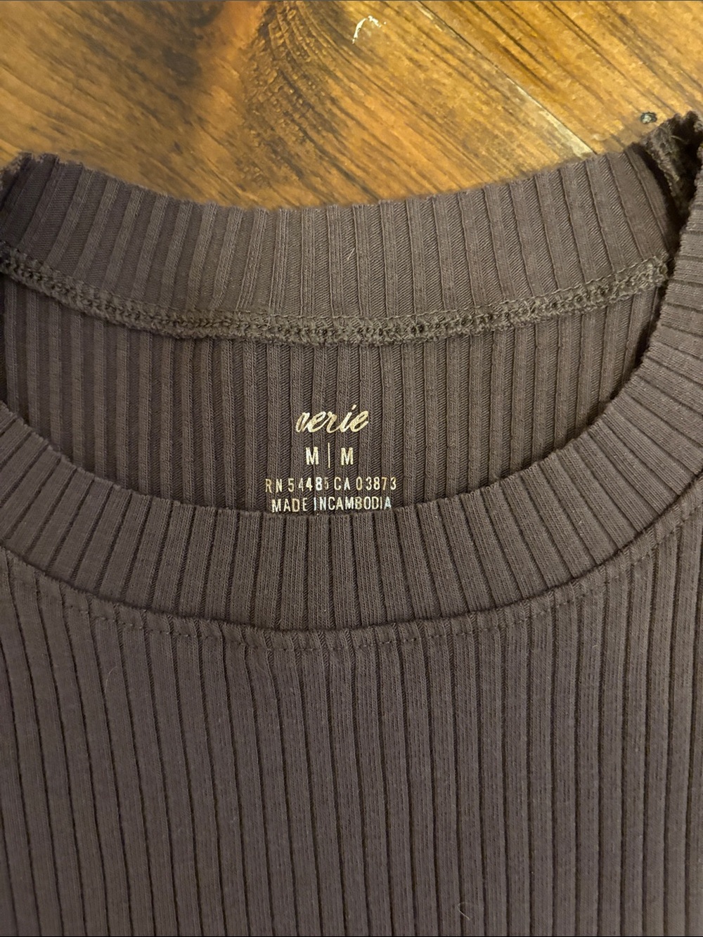 Aerie Ribbed Sleeveless Crop Tank - Brown - Picture 2 of 2